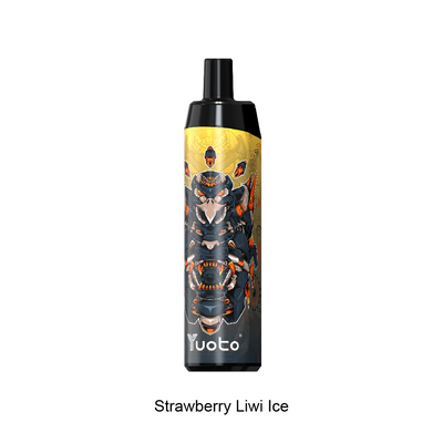 Pluma de Vape desechable al por mayor recargable con bobina de malla 14ml E-Liquid 650mAh Batería Strawberry Kiwi Ice