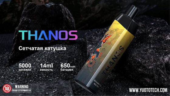 Yuoto Thanos 5000 soplos 14ml prellena el vaporizador disponible del E-jugo batería Capapcity de 650 mAh