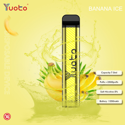 Soplos disponibles de Yuoto Vape 7ML 1200MAh 2500 del hielo del plátano 23 sabores