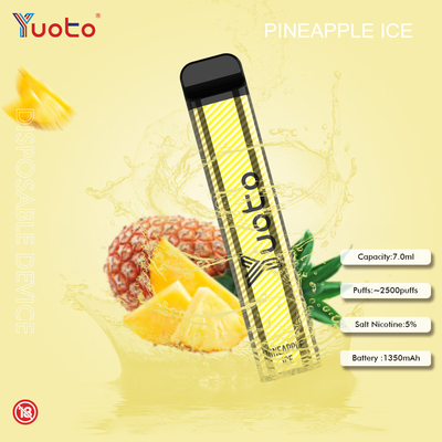 Nicotina disponible 1200 de Vape MAh Battery el 5% de los soplos de los sabores 7.0ML 2500 de Yuoto 23