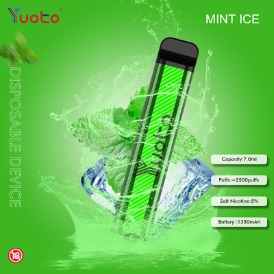 Nicotina disponible 1200 de Vape MAh Battery el 5% de los soplos de los sabores 7.0ML 2500 de Yuoto 23