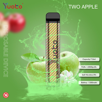Nicotina disponible 1200 de Vape MAh Battery el 5% de los soplos de los sabores 7.0ML 2500 de Yuoto 23
