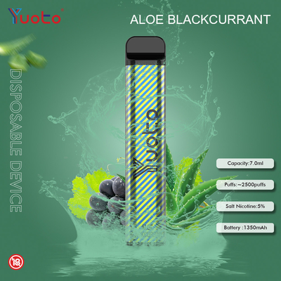 Nicotina disponible 1200 de Vape MAh Battery el 5% de los soplos de los sabores 7.0ML 2500 de Yuoto 23