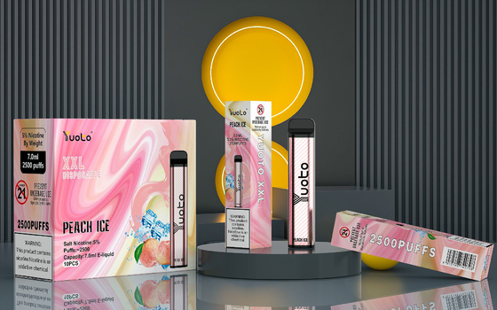 fábrica auténtica de yuoto xxl 2500 puff vape desechable 5% nic 7ml líquido 1200mah 35 colores disponibles