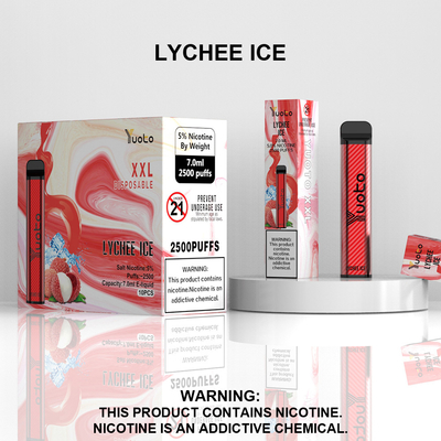 Soplos de Yuoto XXL 2500, logotipo líquido disponible del volumen del vape 7ml que imprime diversos sabores