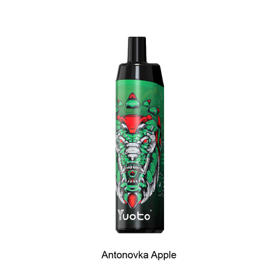Cigarrillo desechable Vape 5000 Puffs E con sabor a manzana con bobina de malla 14ml E-Liquid 650mAh Batería