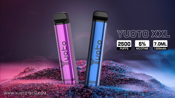 Yuoto XXL 2500 Puffs desechable Vape Pen Hookah con 7ml E-Liquid 1200mAh Batería directamente de la fábrica de China