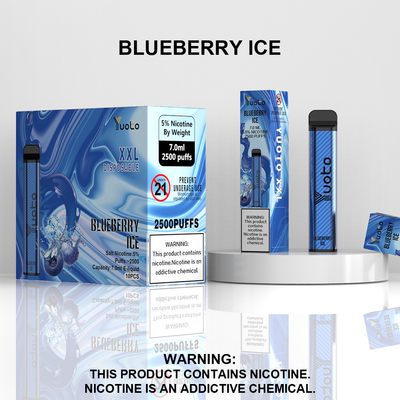 Venta al por mayor Vape Pen 2022 Nuevo diseño Vaporizador desechable con el precio más bajo 7ml E-Liquid 1200mAh Batería Blueberry Ice