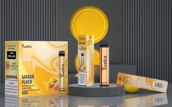 Desechable Vape Pod 2500 Puffs Banana Flavor Yuoto XXL 7.0ml Ejuice 1200mAh Batería que aumenta la fábrica de China
