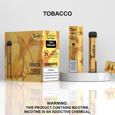 Desechable Vape Pod 2500 Puffs Banana Flavor Yuoto XXL 7.0ml Ejuice 1200mAh Batería que aumenta la fábrica de China