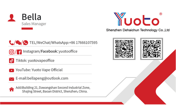 Venta caliente Yuoto Pina Colada Flavor 2500 Puff Bar 7ml Ecig desechable Pod Vape