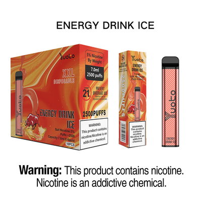 Venta caliente Yuoto XXL 2500 Puffs Energy Drink Sabor Desechable Vape Pod Device 5ml nic