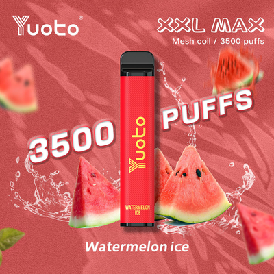 Bolígrafo desechable al por mayor con bobina de malla Ss304 Desechable Vape Stick 9ml E-Liquid 650mAh Batería Sandía Hielo