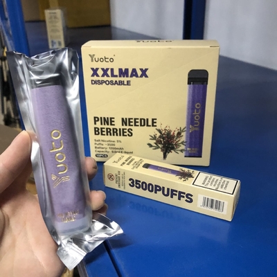 La fábrica nuevo Yuoto XXL max 3500 sopla los sabores disponibles de las bayas de la aguja del pino de Vape