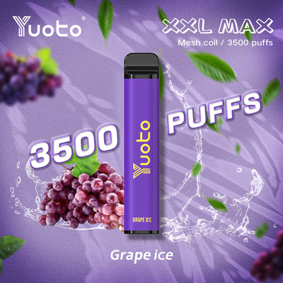 La nicotina XXL max 3500 del 5% el 2% sopla hielo disponible Mesh Coil de la uva de Yuoto Vape