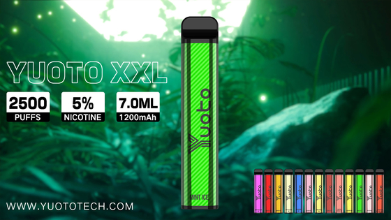 Soplos disponibles 7.0Ml Juice Capacity Mango Flavor de la pluma 2500 de RoHS Yuoto Vape del CE