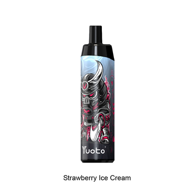 nicotina disponible del helado de fresa de los soplos de Mesh Coil Yuoto Thanos 5000 del ecig del estallido 14ml 50mg