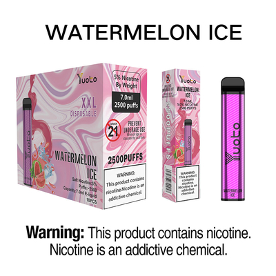 Batería disponible original del NIC 1200mAh del hielo el 5% de la sandía de los soplos de la vaina 2500 de Yuoto XXL Vape