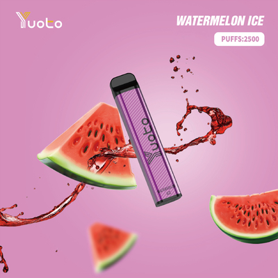 Batería disponible original del NIC 1200mAh del hielo el 5% de la sandía de los soplos de la vaina 2500 de Yuoto XXL Vape
