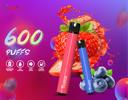 Nicotina 2ml E Juice Yuoto Plus del 2% 600 soplos Vape Pen With Tpd Certification