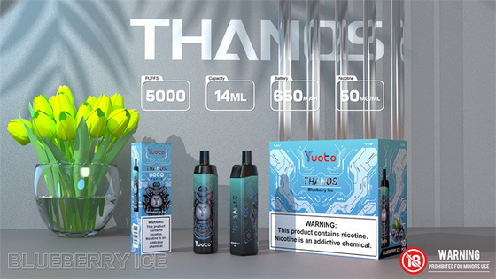 La batería recargable Yuoto Vape disponible Pen Thanos 5000 sopla