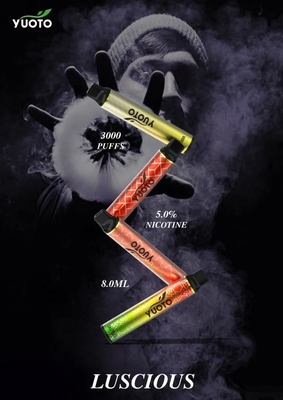 Sal disponible deliciosa popular de la nicotina de los soplos 8ml Vape 5% de Vape Yuoto del saudí BRITÁNICO de China los E.E.U.U. 3000