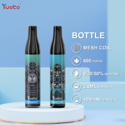 Batería disponible TPD Reino Unido del arándano 2ml 20mg 400mAh de las vainas de Vape de los soplos de la botella 600 de YUOTO