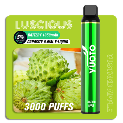 Pluma de Vape de la barra del soplo del sabor de la fruta del ODM del OEM, 8ml 3000 soplo Yuoto Vape disponible delicioso