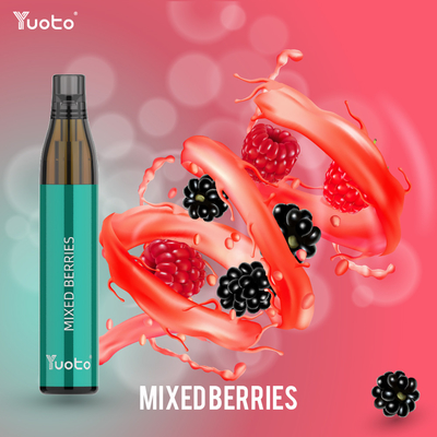Yuoto Bottlemax que abultan las plumas disponibles de Vape 600 soplos mezcló la nicotina baja el 2% TPD de las bayas