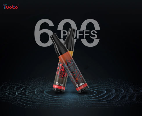 0 pluma disponible de Vape de la nicotina de 2 el 5%, ODM del OEM del vaporizador de la vaina de Yuoto de 600 soplos