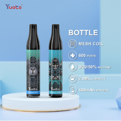 0 pluma disponible de Vape de la nicotina de 2 el 5%, ODM del OEM del vaporizador de la vaina de Yuoto de 600 soplos