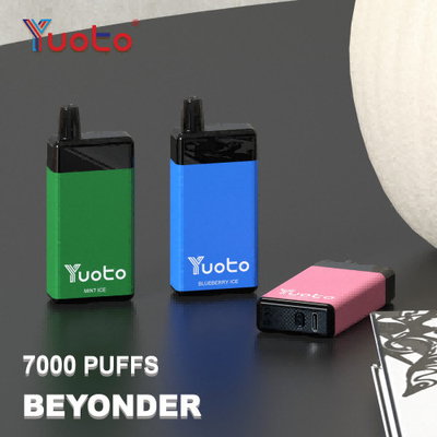 Original Yuoto Vapor desechable Beyonder 7000 Puffs Recargable de malla de bobina 15 sabores original