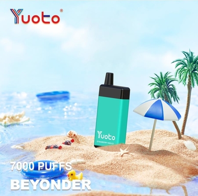 Yuoto Beyonder con sabor Vapor desechable 7000 puffs recargable libre de nicotina 5% E líquido
