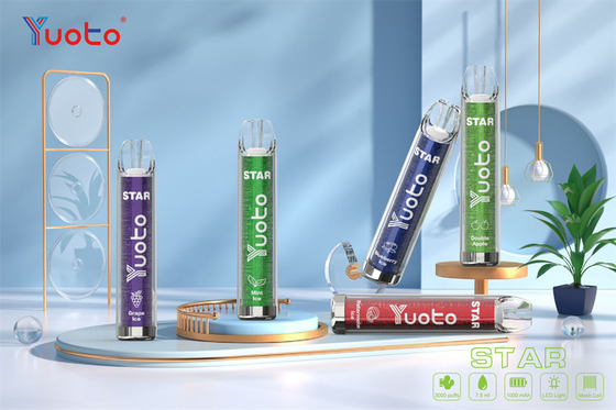 16 cigarrillo electrónico de la batería de la estrella 1000mAh 3.2V de Yuoto Vape de los colores