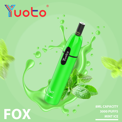 E-cigarrillo material de aluminio del voltaje de salida Alloy+PCTG de los soplos del zorro 3000 de Yuoto Vape