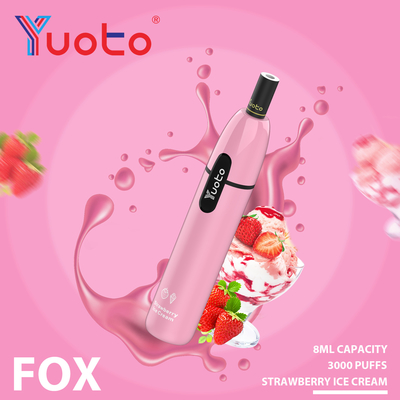 7.5ml prellenó la estrella disponible líquida de E Yuoto que sopla Vape 3000 FCC de 1000mAh RoHS