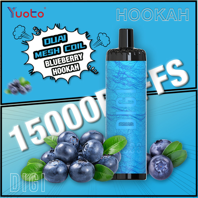 YUOTO Manufacturer DIGI 15000 Puffs Daul Mesh Coil Vape Flujo de aire ajustable MTL y DTL