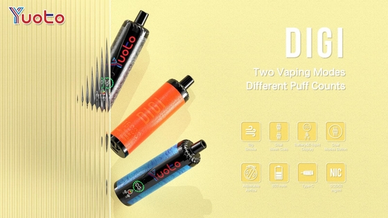 YUOTO Vapor desechable de plástico AL DualMesh bobina 15000 soplas 850mAh Flujo de aire ajustable 23 sabores