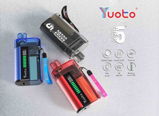 Flujo de aire ajustable YUOTO Vapor desechable con capacidad de batería de 850mAh y potencia de 10-12W