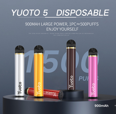 El cigarrillo al por mayor YUOTO 1500 de la pluma disponible E del vape de la nicotina el 5% sopla la venta caliente 6ml en el Medio Oriente el 2% el 5% nuevo