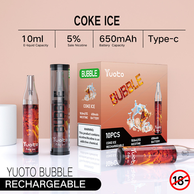 Tipo burbujas cargables de C Yuoto, 4500puff Dispossble Ecigratetes Vape