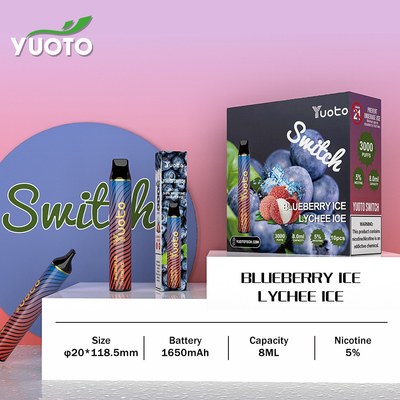 El gusto permutable 3000 golpeó la pluma disponible de Vape para la relajación