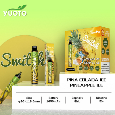 El gusto permutable 3000 golpeó la pluma disponible de Vape para la relajación