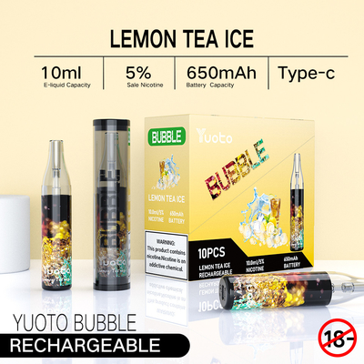 La fábrica original en vainas disponibles del vape del yuoto recargable de la burbuja 4000puffs 10ml 650mah de China Yuoto enreda bobinas