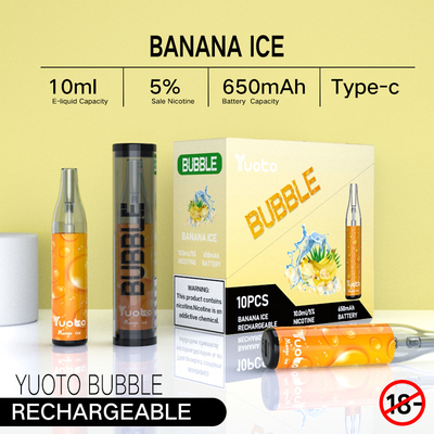 La fábrica original en vainas disponibles del vape del yuoto recargable de la burbuja 4000puffs 10ml 650mah de China Yuoto enreda bobinas