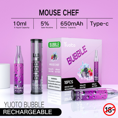 La fábrica original en vainas disponibles del vape del yuoto recargable de la burbuja 4000puffs 10ml 650mah de China Yuoto enreda bobinas