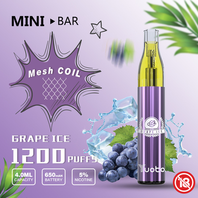 el cigarrillo disponible Vape de 4ml E encierra el soplo 1200 con la batería 650mah