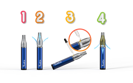 El tanque recargable compacto de Vape Pen With Transparent Visible Oil de la vaina