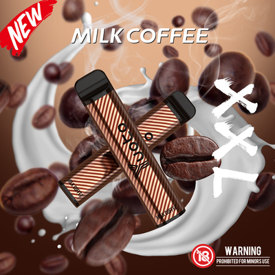Yuoto 2500 sopla vaporizador Pen Kit de los sabores 23 sabores el 5% café disponible de la leche de la batería de 1200 mAh popular en la India