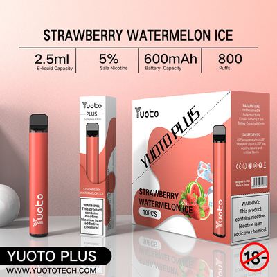 Yuoto 800 sopla Vape con el área 2,5 ml Juice Capacity de Origal de 11 sabores
